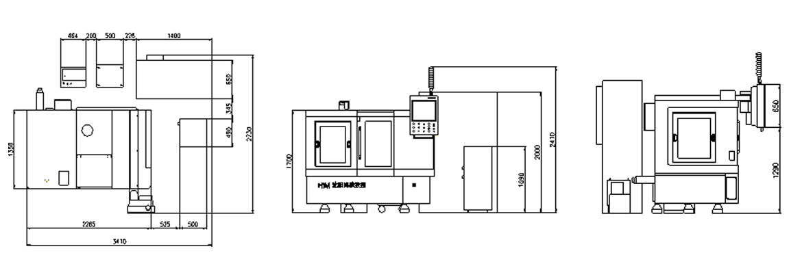 吸盤式內圓磨床外形尺寸參數